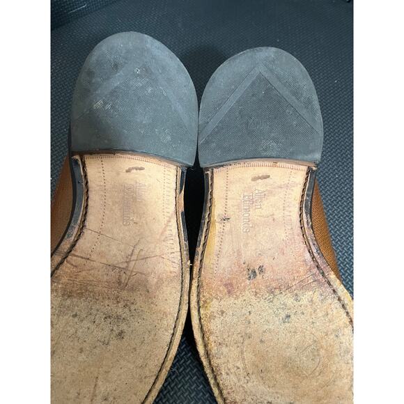 Allen Edmonds MacNeil Brown Leather‎ Long Wingtip Shoes Blue Laces Size 7D 9247 - Picture 9 of 10